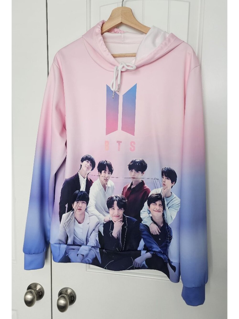 Gradient Pink to Blue Logo Hoodie - Picture 2 of 8